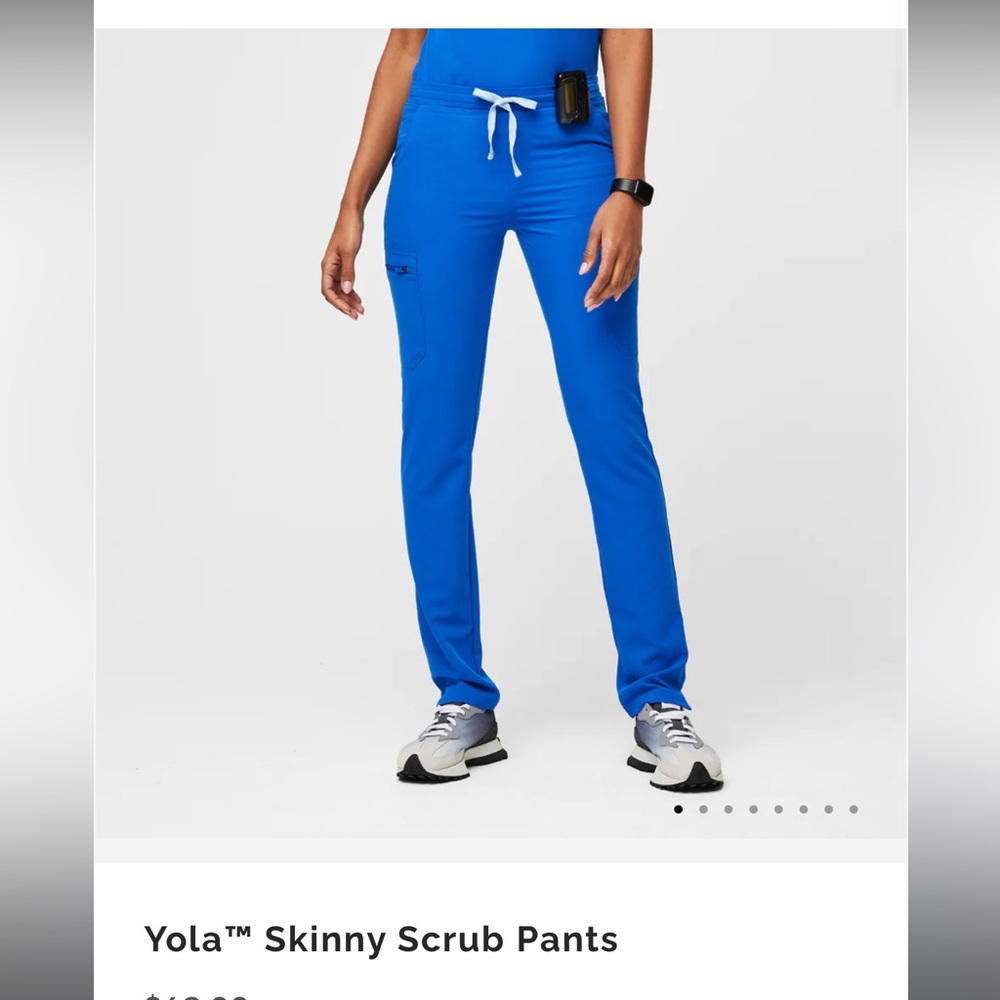 Figs Scrub Yolo in royal blue. Size large Petite